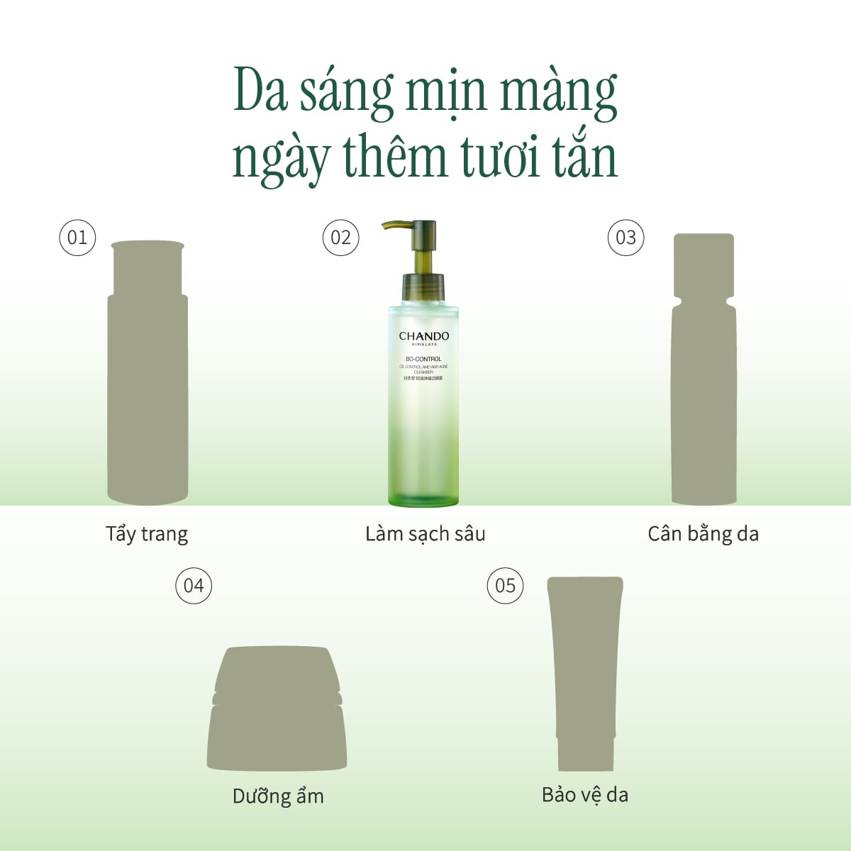Sữa Rửa Mặt Kiểm Soát Dầu và Hỗ Trợ Ngăn Ngừa Mụn CHANDO Himalaya 150ml Hàng Chính Hãng