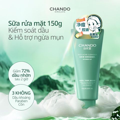 Sữa Rửa mặt Sạch Sâu 150g CHANDO Himalaya Chính Hãng (Chọn 1 Trong 2: Kiềm Dầu/ Tẩy Trang 2in1)