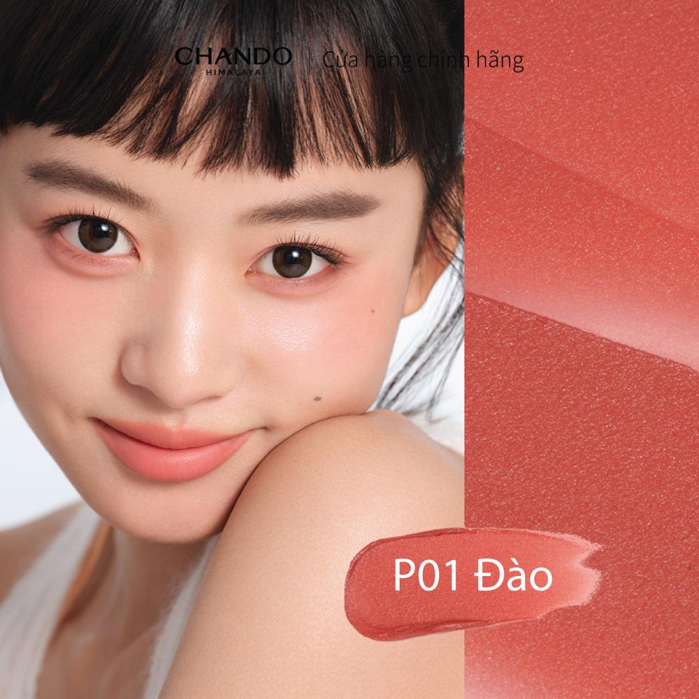Son Kem Lì Mịn Như Nhung P01 Đào CHANDO Himalaya 2.4ml Hàng Chính Hãng