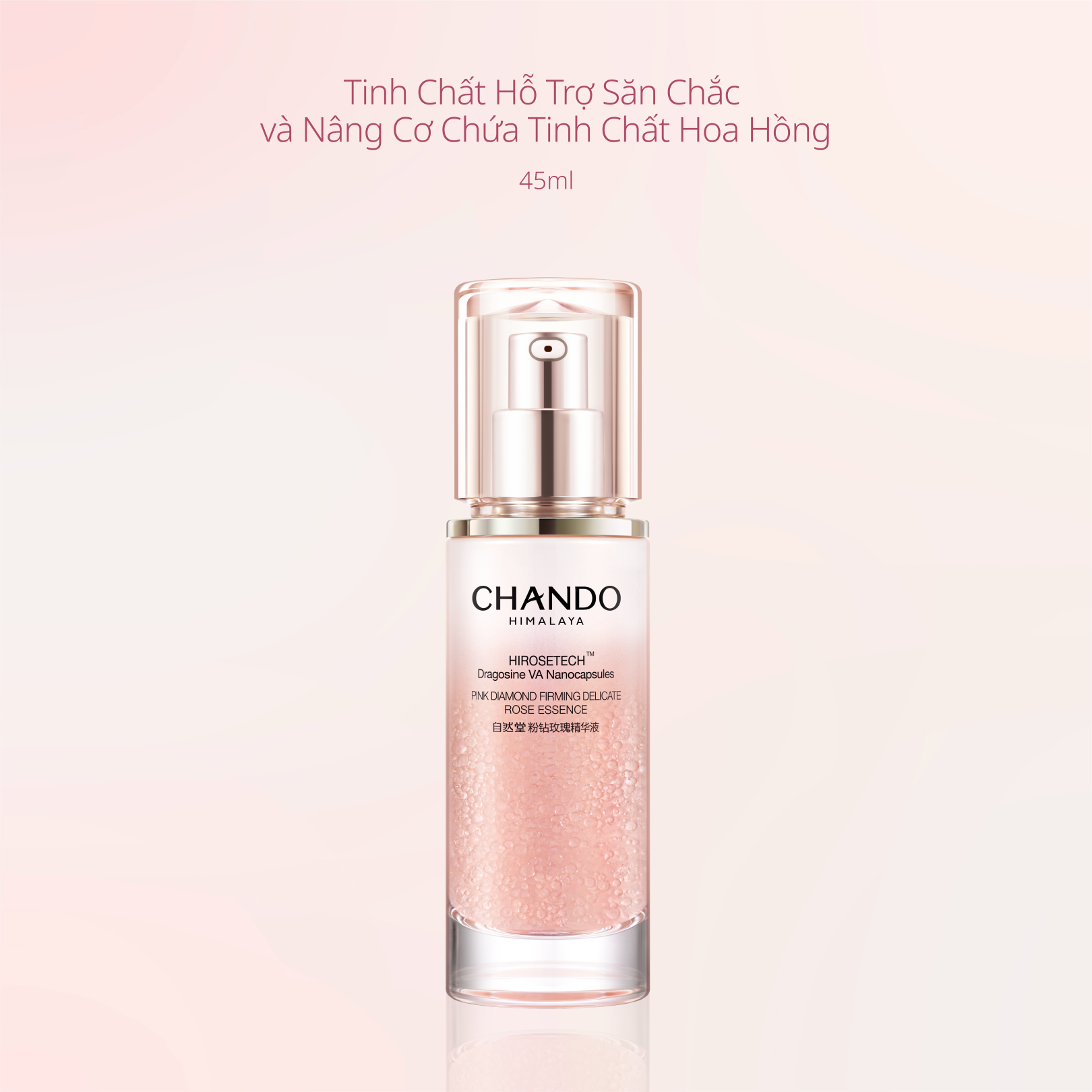 Tinh Chất Pink Dimond hỗ trợ cải thiện lão hoá do trọng  lực CHANDO Himalaya 45ml Hàng Chính Hãng