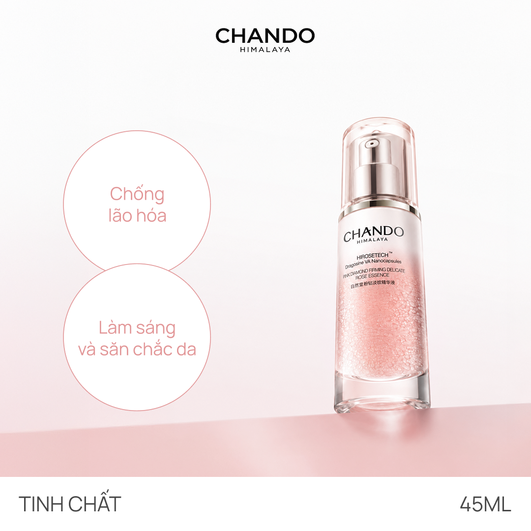 Tinh Chất Chống Lão Hóa, Làm Sáng & Săn Chắc Da CHANDO Pink Diamond Firming Delicate Rose Essence 45ml