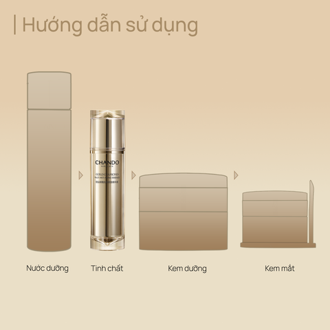 Tinh Chất Giảm Chảy Xệ, Săn Chắc Da, Mờ Rãnh Cười CHANDO Gold Diamond Multi Anti-aging Essence 50ml