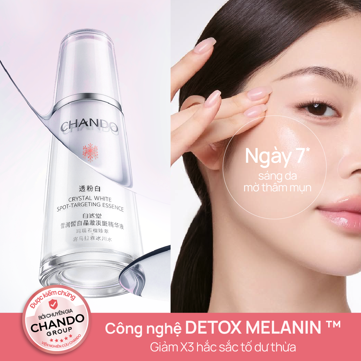 Tinh chất hỗ trợ dưỡng sáng mờ nám Pha lê CHANDO Himalaya Crystal White Serum 40ml