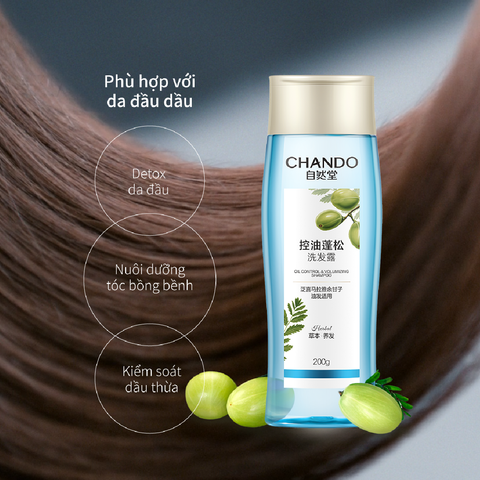 Size Tiện Lợi 200G | Dầu Gội Thảo Mộc Hỗ Trợ Kiềm Dầu, Phồng Tóc, Giảm Gàu Ngứa CHANDO Himalaya Chính Hãng
