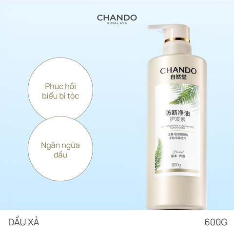 Dầu Xả Hỗ Trợ Ngăn Ngừa Gãy Rụng & Kiểm Soát Dầu CHANDO Himalaya 600g Hàng Chính Hãng