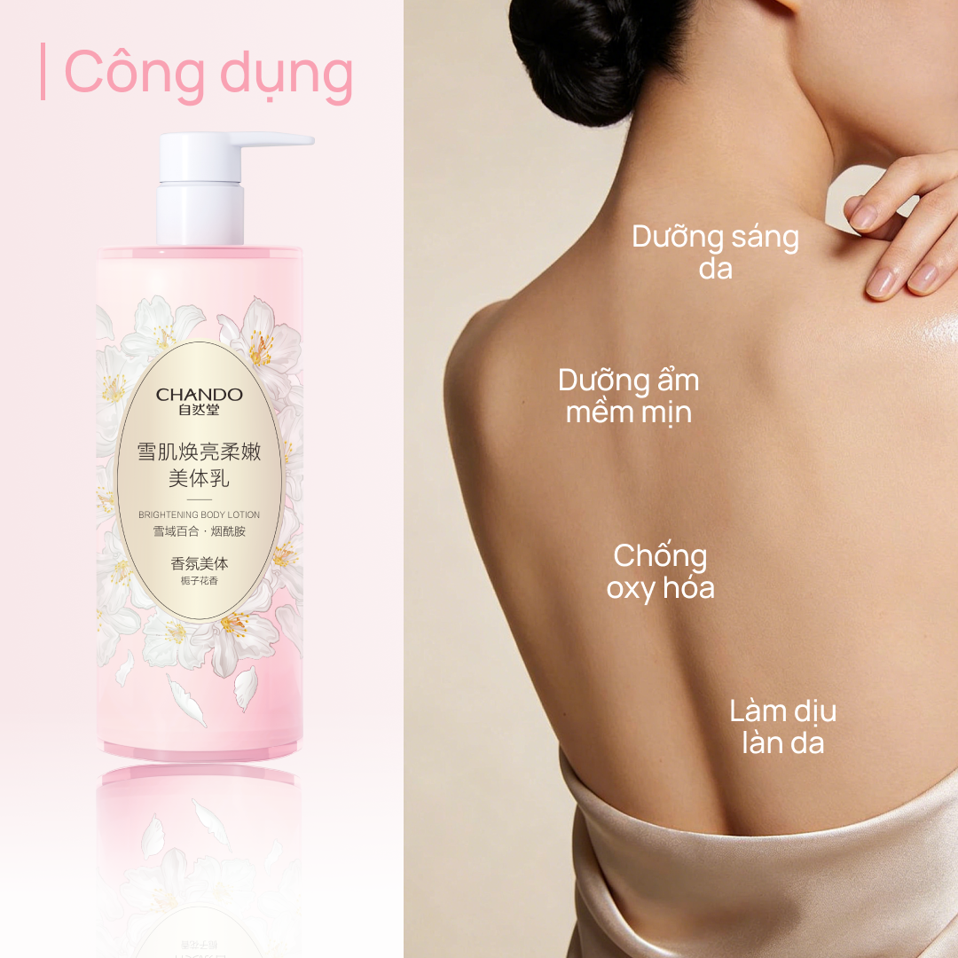 Sữa Dưỡng Thể Hỗ Trợ Dưỡng Trắng 600g CHANDO Himalaya Hàng Chính Hãng