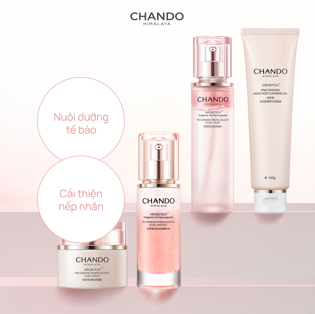 Bộ 4 Sản phẩm Làm sạch & Giúp Phục Hồi Lão Hóa Do Trọng Lực Pink Diamond