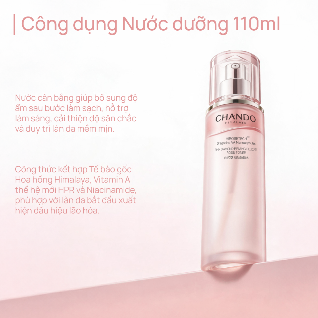 Bộ 4 Sản phẩm Làm sạch & Giúp Phục Hồi Lão Hóa Do Trọng Lực Pink Diamond