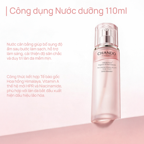 Bộ 4 Sản phẩm Làm sạch & Giúp Phục Hồi Lão Hóa Do Trọng Lực Pink Diamond
