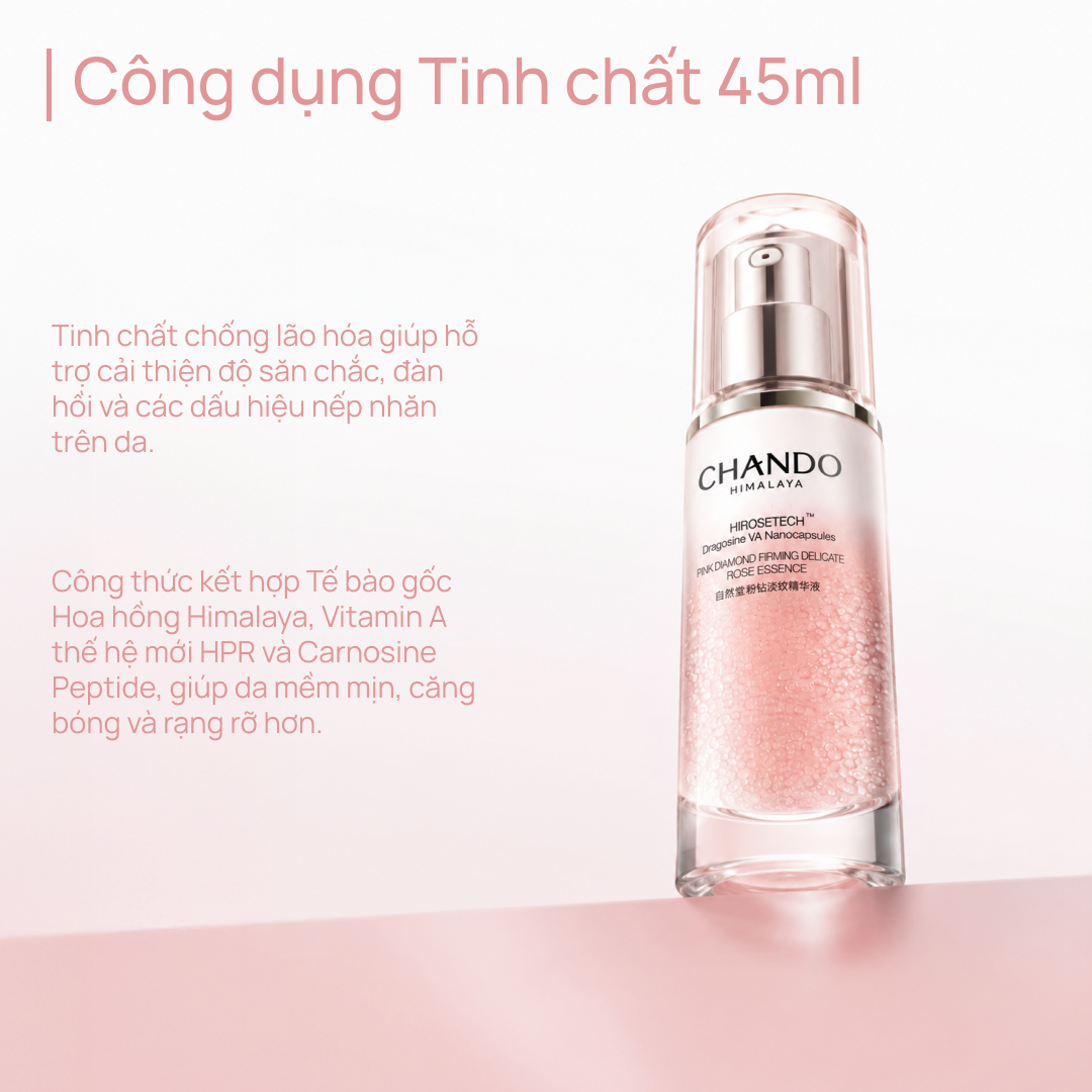Bộ 4 Sản phẩm Làm sạch & Giúp Phục Hồi Lão Hóa Do Trọng Lực Pink Diamond