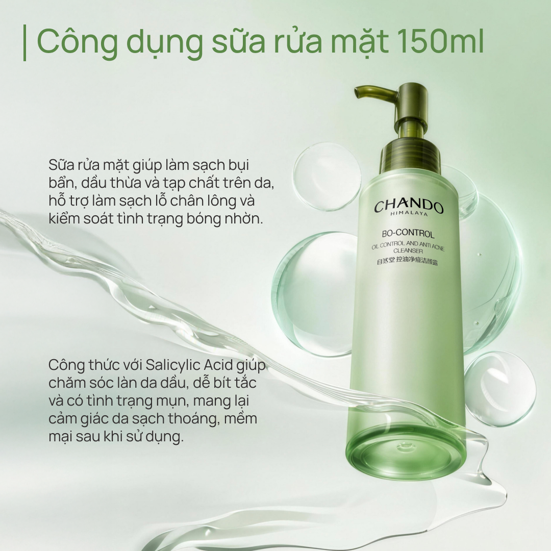 [BỘ 3 SẢN PHẨM] Kiểm Soát Dầu & Hỗ Trợ Giảm Mụn CHANDO Salicylic Acid