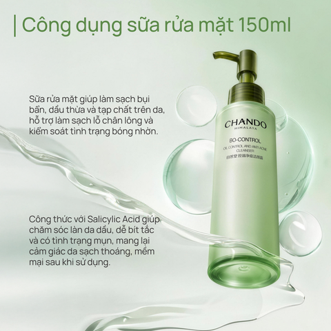 [BỘ 3 SẢN PHẨM] Kiểm Soát Dầu & Hỗ Trợ Giảm Mụn CHANDO Salicylic Acid