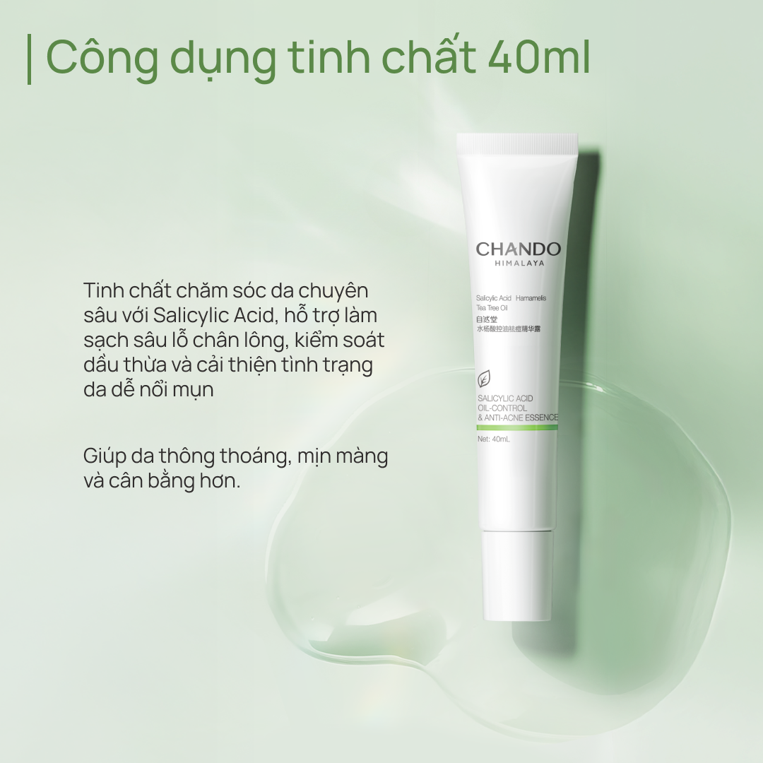 [BỘ 3 SẢN PHẨM] Kiểm Soát Dầu & Hỗ Trợ Giảm Mụn CHANDO Salicylic Acid