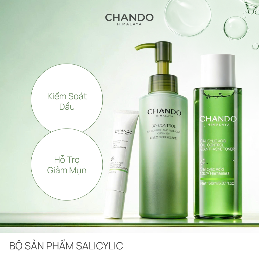 [BỘ 3 SẢN PHẨM] Kiểm Soát Dầu & Hỗ Trợ Giảm Mụn CHANDO Salicylic Acid