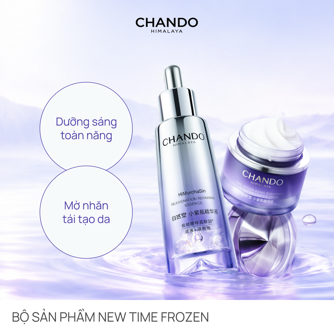[BỘ 2 SẢN PHẨM] Mờ Nhăn, Tái Tạo Da & Dưỡng Sáng Toàn Năng CHANDO New Time Frozen
