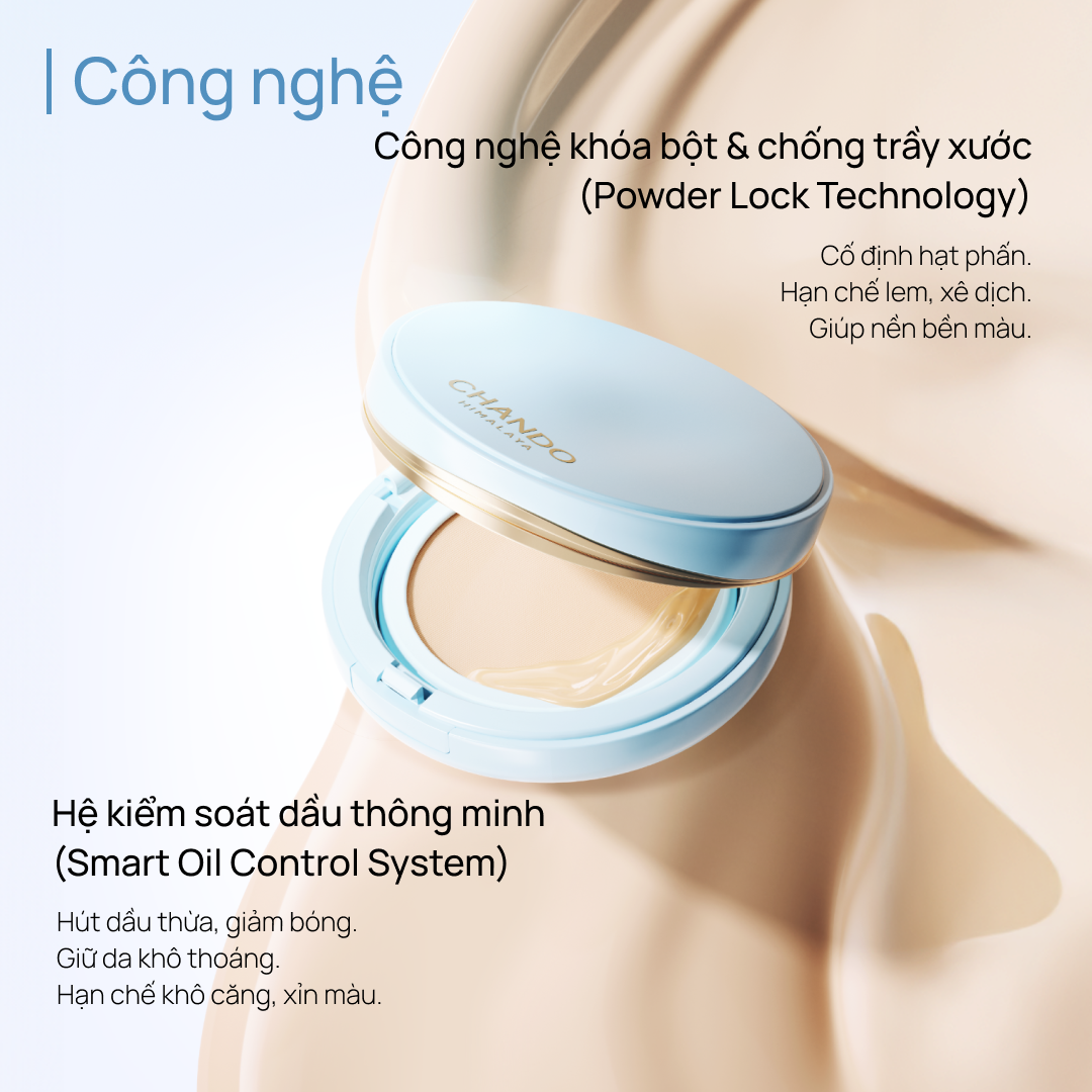 Phấn Nền Mịn Lì Dưỡng Trắng CHANDO Himalaya SPF30 PA++