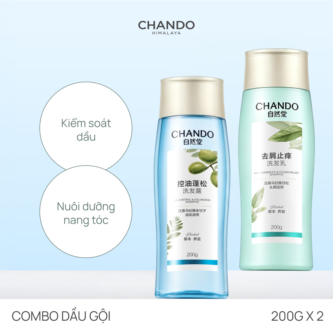 Dầu Gội 200ml Kiểm Soát Dầu/ Ngăn Ngừa Gàu CHANDO Himalaya