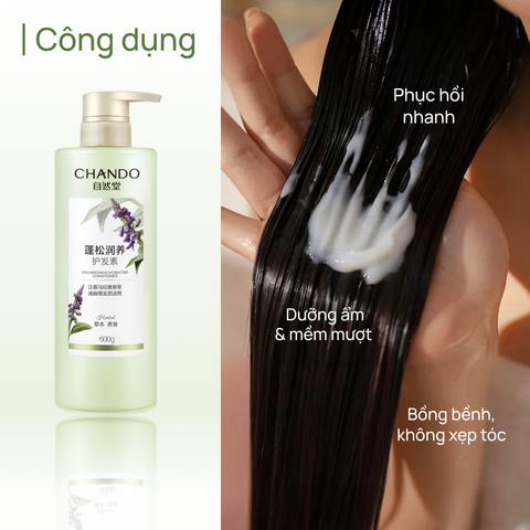 Dầu Xả Cấp Ẩm Làm Phồng Tóc CHANDO Himalaya Giúp Nuôi Dưỡng Tóc Chắc Khoẻ 600g Hàng Chính Hãng