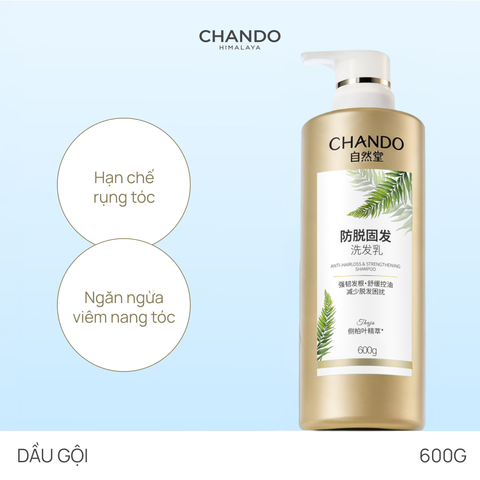 Dầu Gội Ngăn Ngừa Rụng Tóc & Nuôi Dưỡng Tóc Chắc Khỏe CHANDO Anti-Hairloss & Strengthening Shampoo 600ml