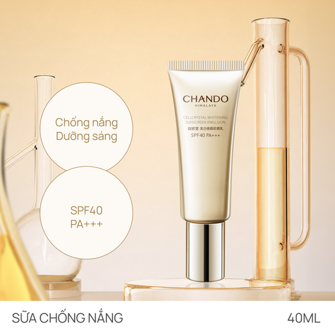 Kem Chống Nắng Dưỡng Sáng & Hỗ Trợ Chống Lão Hóa CHANDO CellCrystal Whitening Sunscreen Emulsion SPF40 PA+++ 40ml