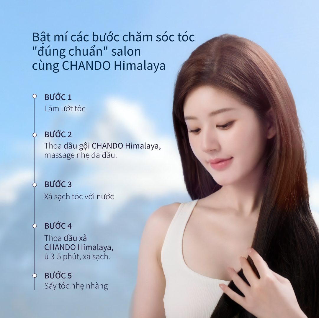 Dầu Gội Hỗ Trợ Làm Phồng Nuôi Dưỡng Tóc Dày Và Chắc Khoẻ CHANDO Himalaya 600g Hàng Chính Hãng