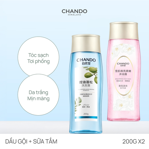 COMBO TẮM - GỘI TÓC SẠCH DA TRẮNG SÁNG CHANDO 200G (NHIỀU PHÂN LOẠI)