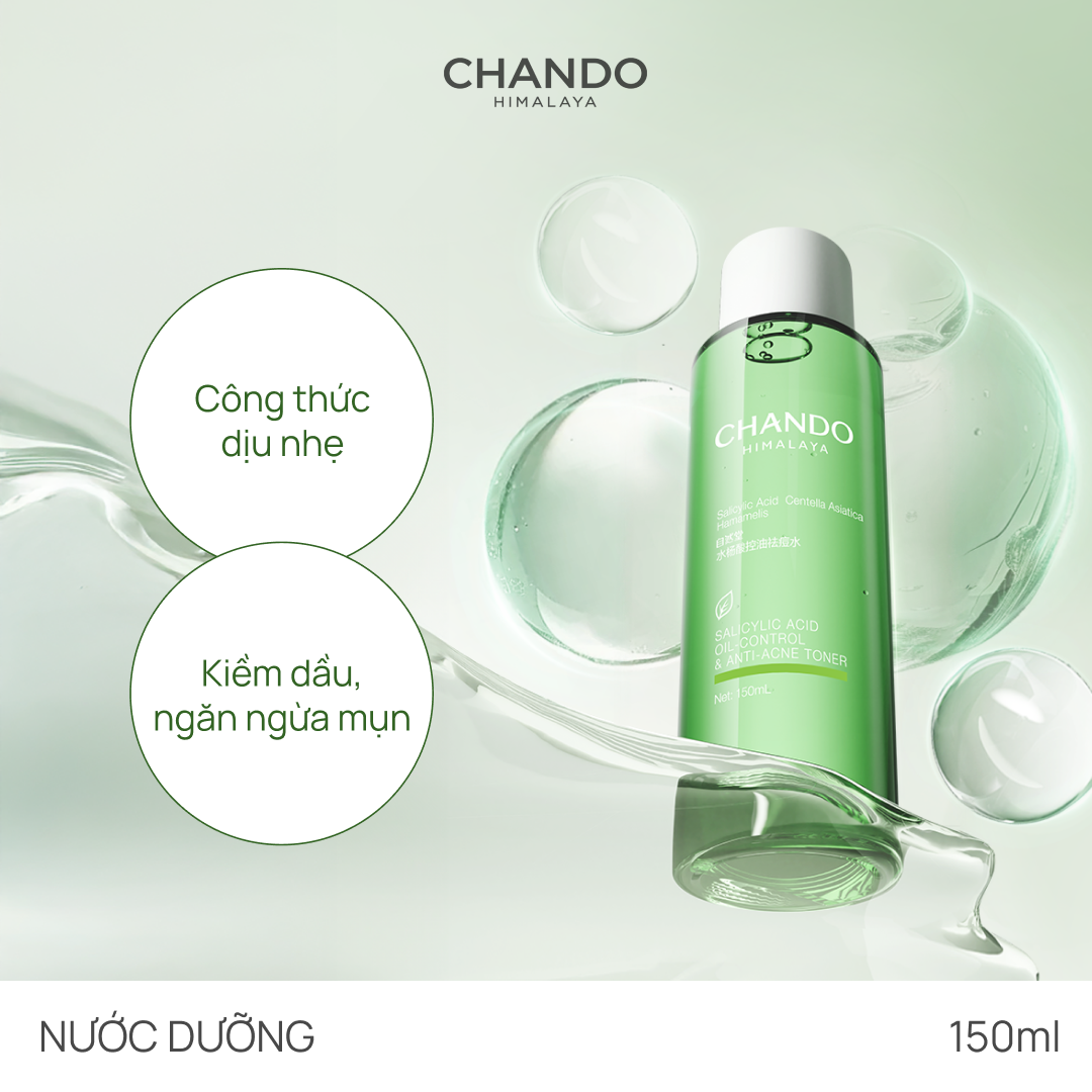 Toner Kiểm Soát Dầu & Ngăn Ngừa Mụn CHANDO Salicylic Acid Oil-control & Anti-acne Toner 150ml