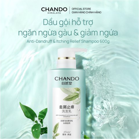Dầu Gội Làm Sạch Và Cân Bằng Dầu Cho Da Đầu Gàu CHANDO Himalaya 600g Hàng Chính Hãng