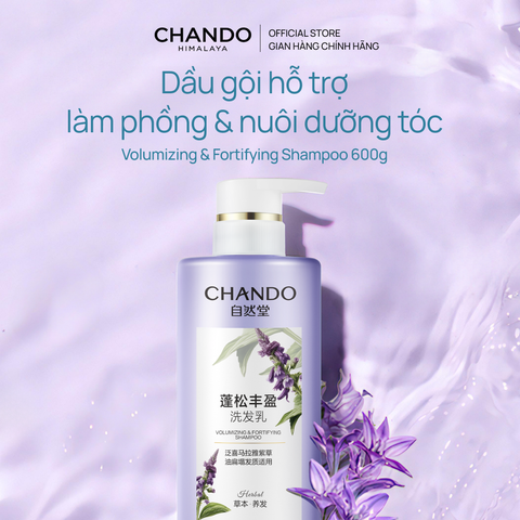 Dầu Gội Hỗ Trợ Làm Phồng Nuôi Dưỡng Tóc Dày Và Chắc Khoẻ CHANDO Himalaya 600g Hàng Chính Hãng