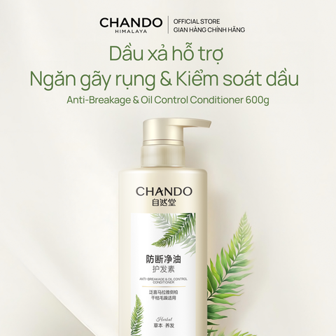 Dầu Xả Hỗ Trợ Ngăn Ngừa Gãy Rụng & Kiểm Soát Dầu CHANDO Himalaya 600g Hàng Chính Hãng