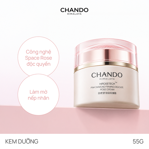 Kem Dưỡng Giảm Chảy Xệ, Săn Chắc Da, Mờ Rãnh Cười CHANDO Pink Diamond Firming Delicate Rose Cream 55g