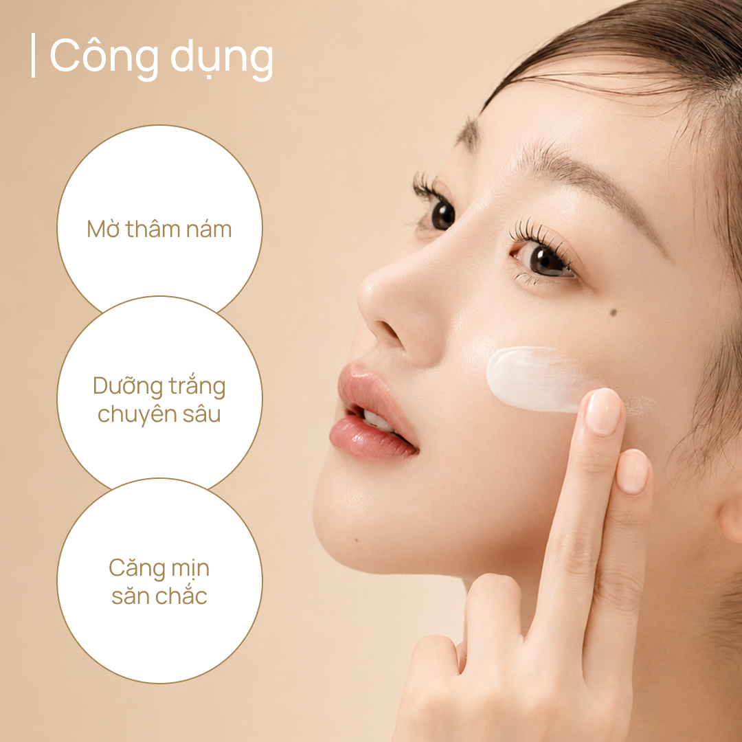Kem Dưỡng Trắng, Mờ Thâm, Mờ Nám Sạm & Chống Lão Hóa CHANDO CellCrystal Whitening Radiance Rejuvenating Cream 55g