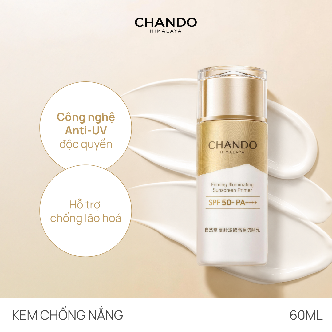 Kem Chống Nắng Làm Sáng, Săn Chắc Da, Làm Mờ Lỗ Chân Lông CHANDO Firming Illuminating Sunscreen Primer SPF50+ PA++++