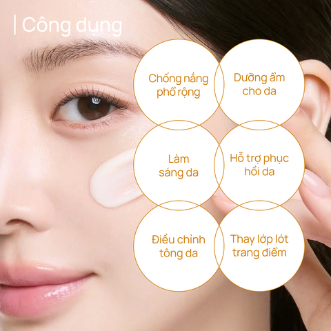 Kem Chống Nắng Có Màu Dưỡng Sáng Da CHANDO Tinted Whitening Vitamin C Sunscreen SPF50+ PA+++