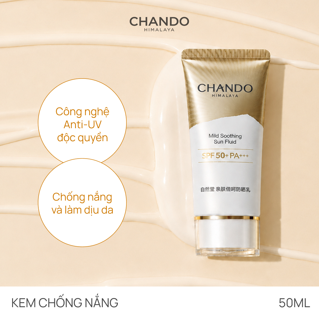 Kem Chống Nắng Làm Dịu Da Cấp Ẩm CHANDO Mild Soothing Sun Fluid 50ml