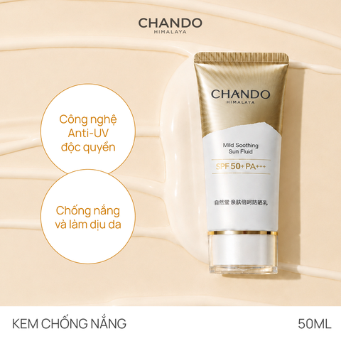 Kem Chống Nắng Làm Dịu Da Cấp Ẩm CHANDO Mild Soothing Sun Fluid 50ml