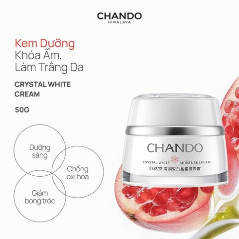Kem Dưỡng ẩm, Dưỡng sáng, Hỗ trợ mờ thâm nám CHANDO Crystal White 50g