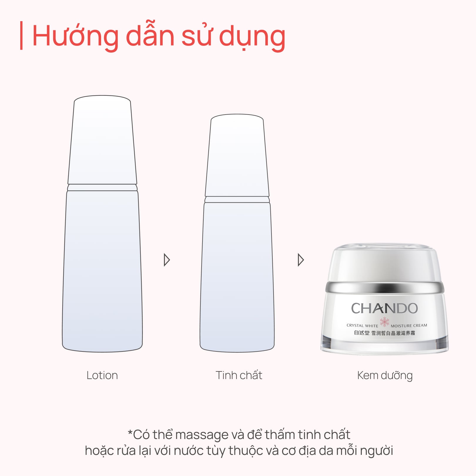 Kem Dưỡng ẩm, Dưỡng sáng, Hỗ trợ mờ thâm nám CHANDO Crystal White 50g