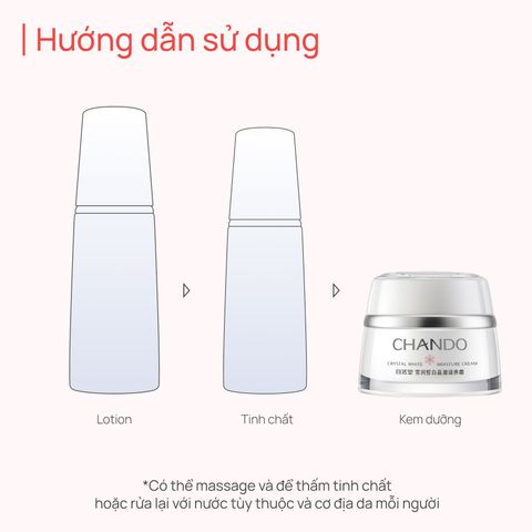 Kem Dưỡng ẩm, Dưỡng sáng, Hỗ trợ mờ thâm nám CHANDO Crystal White 50g
