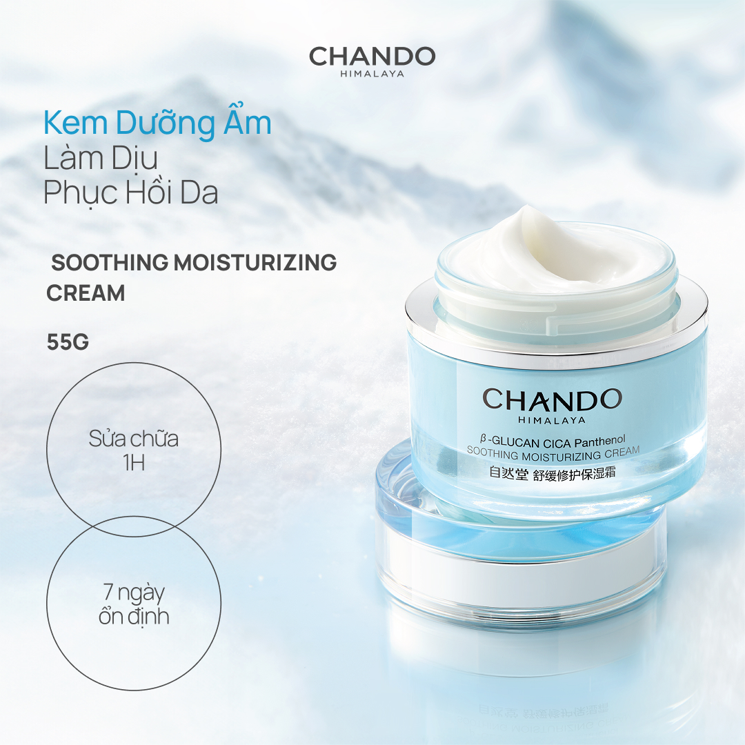 Kem Dưỡng Ẩm, Làm Dịu, Phục Hồi Da CHANDO Soothing Moisturizing 55g