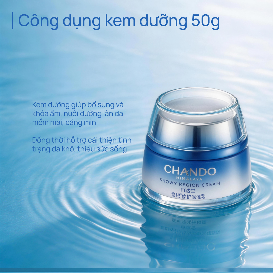 [BỘ 4 SẢN PHẨM] Cấp Ẩm, Làm Sáng & Chăm Sóc Da Rạng Rỡ CHANDO Snowy Region