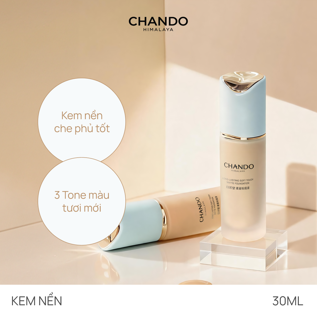 Kem Nền Mịn Lì Lâu Trôi CHANDO Long-Lasting Matte Foundation 30ml