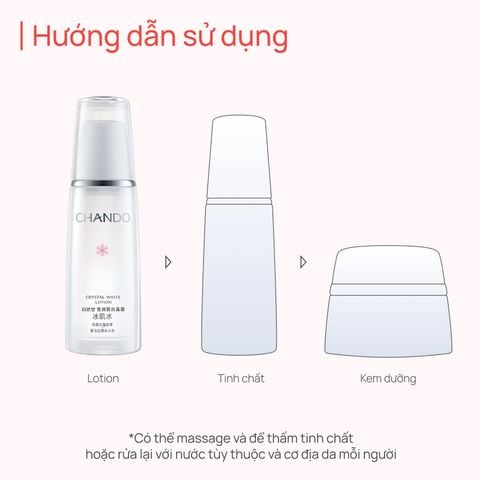 Lotion Dưỡng Ẩm, Dưỡng Sáng, Hỗ Trợ Mờ Thâm CHANDO Crystal White 160ml