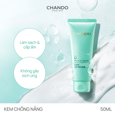 Kem Làm Sạch Cấp Ẩm Tinh Chất Suối Khoáng CHANDO Himalaya 125g Hàng Chính Hãng