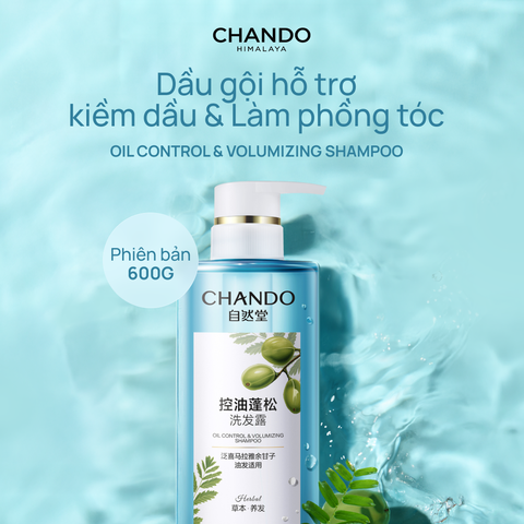 Dầu Gội Kiểm Soát Dầu & Làm Phồng Tóc CHANDO Oil Control & Volumizing Shampoo 600ml