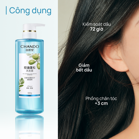 Dầu Gội Kiểm Soát Dầu & Làm Phồng Tóc CHANDO Oil Control & Volumizing Shampoo 600ml