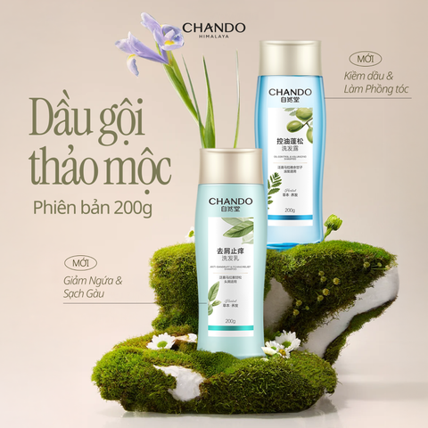 Size Tiện Lợi 200G | Dầu Gội Thảo Mộc Hỗ Trợ Kiềm Dầu, Phồng Tóc, Giảm Gàu Ngứa CHANDO Himalaya Chính Hãng