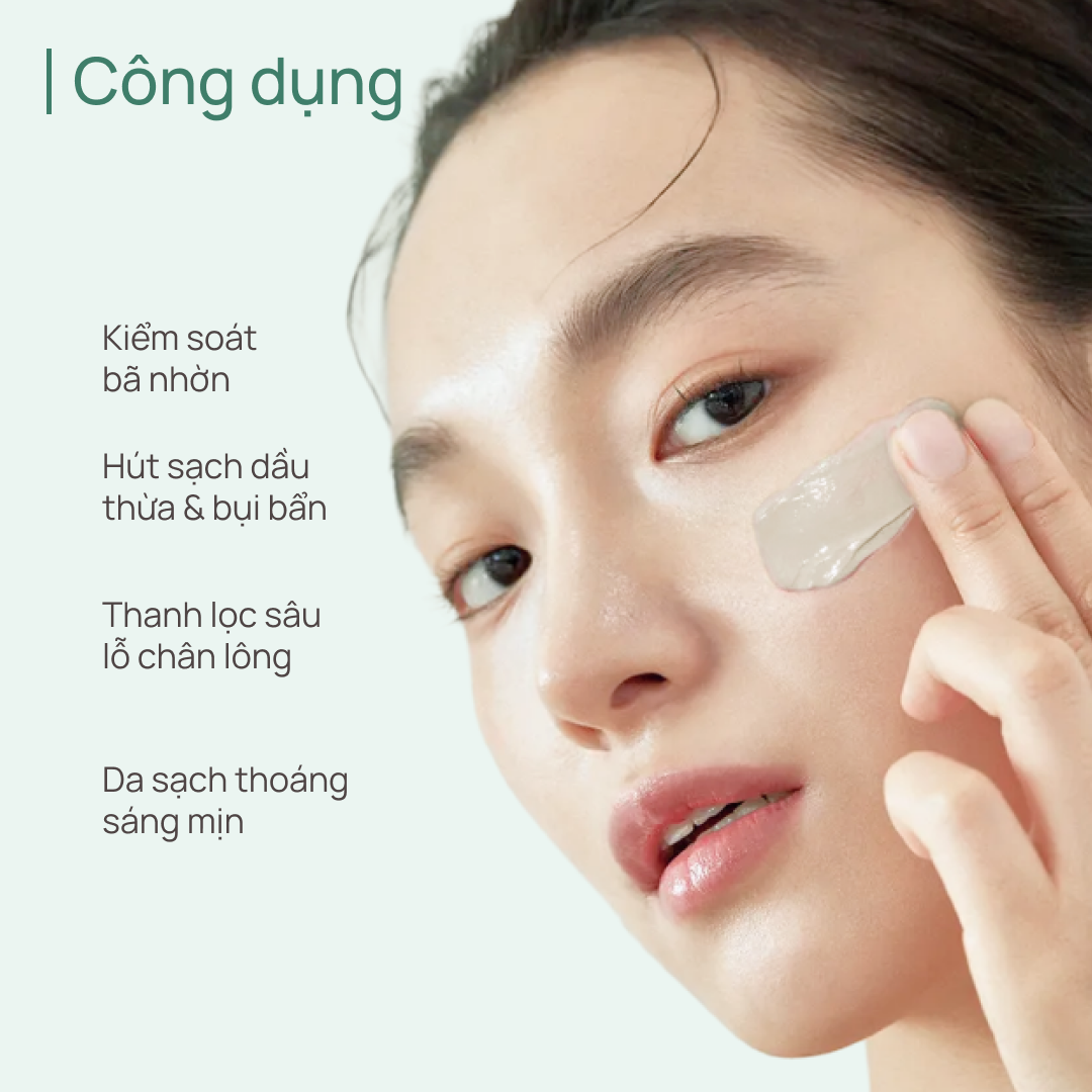 Mặt Nạ Đất Sét Trà Xanh Giảm Mụn Đầu Đen, Kiềm dầu CHANDO 100g