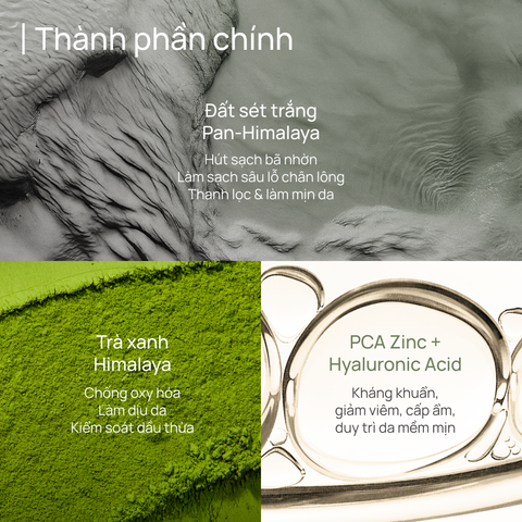 Mặt Nạ Đất Sét Trà Xanh Giảm Mụn Đầu Đen, Kiềm dầu CHANDO 100g