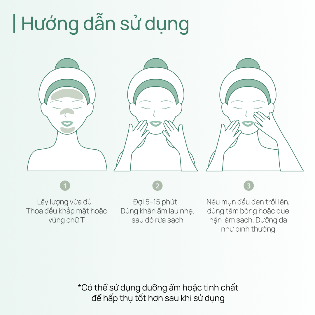 Mặt Nạ Đất Sét Trà Xanh Giảm Mụn Đầu Đen, Kiềm dầu CHANDO 100g